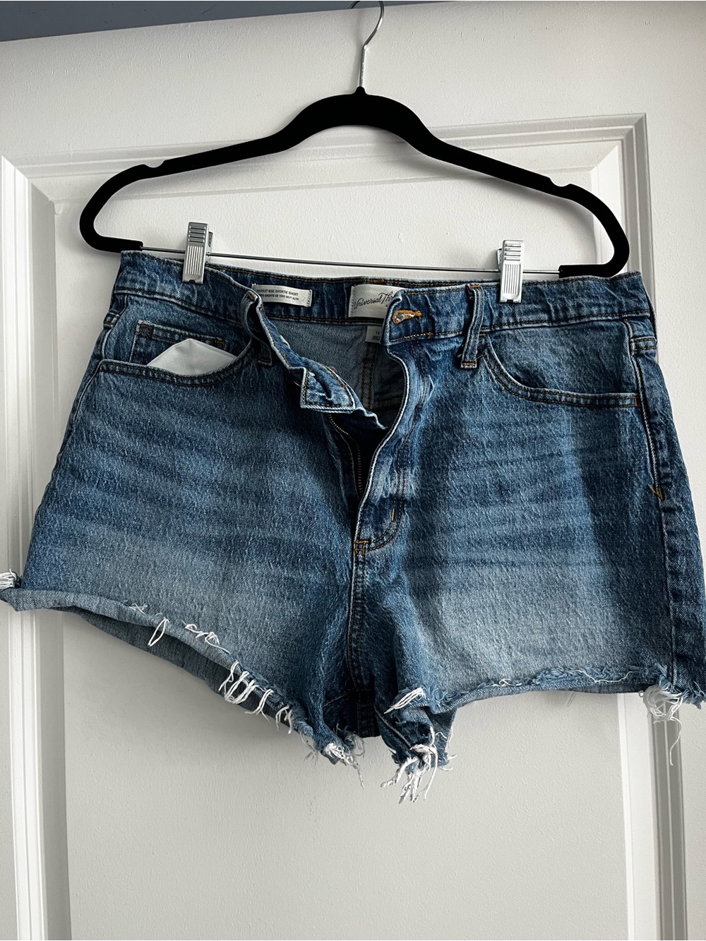Universal Thread Women's Distressed Denim Cutoff Shorts - Blue